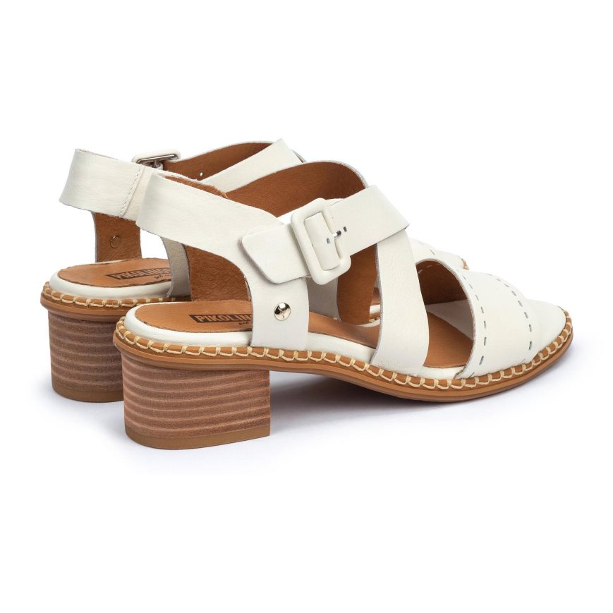 Women's Pikolinos BLANES Heels Sandals White | NZ D0A2187